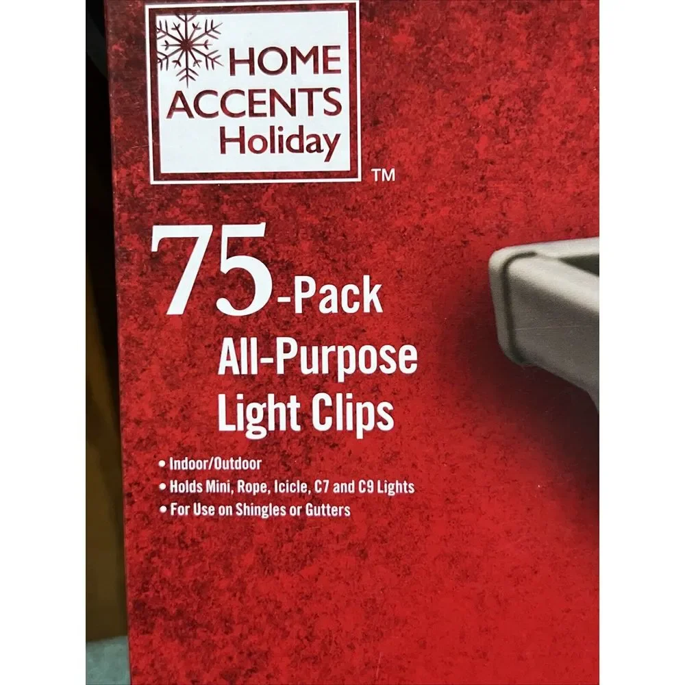 Christmas Light Clips 75 All Purpose XMAS Holiday Gutter Shingles C7‎ C9 Mini